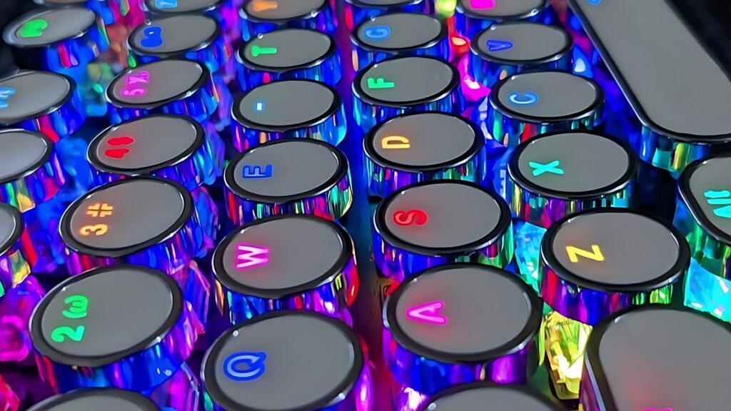 Closeup of a computer keyboard.