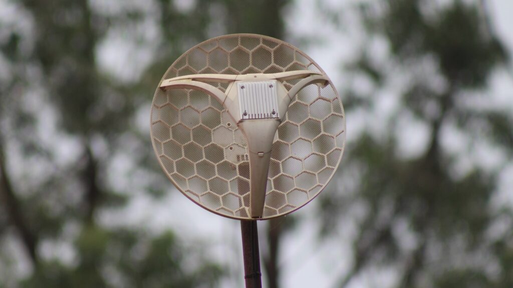 A network mesh trap (wifi extender) with a beautifully blurred background
